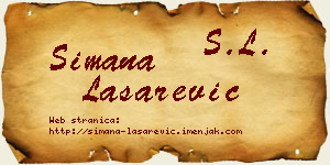 Simana Lašarević vizit kartica